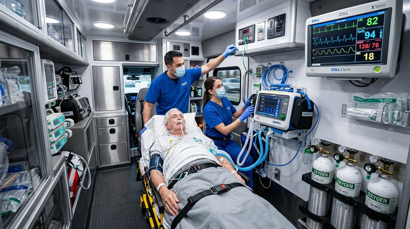 Inside ICU Ventilator Ambulance Setup Pawan Ambulance